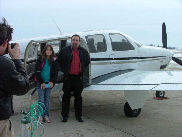 Reiily and Jeff Ostrander Wings of Mercy flight