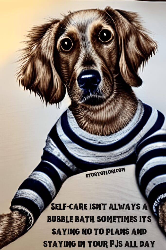 "Self-care isn't always a bubble bath, sometimes it's saying no to plans and staying in your PJs all day."

