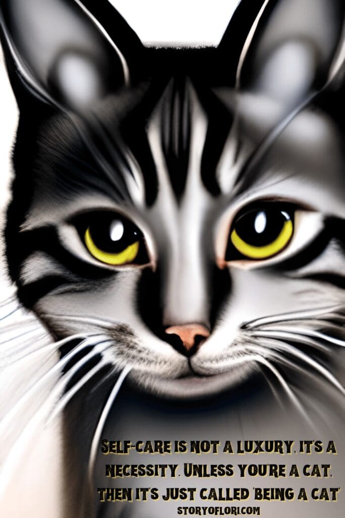 Self-care is not a luxury, it's a necessity. Unless you're a cat, then it's just called 'being a cat'
