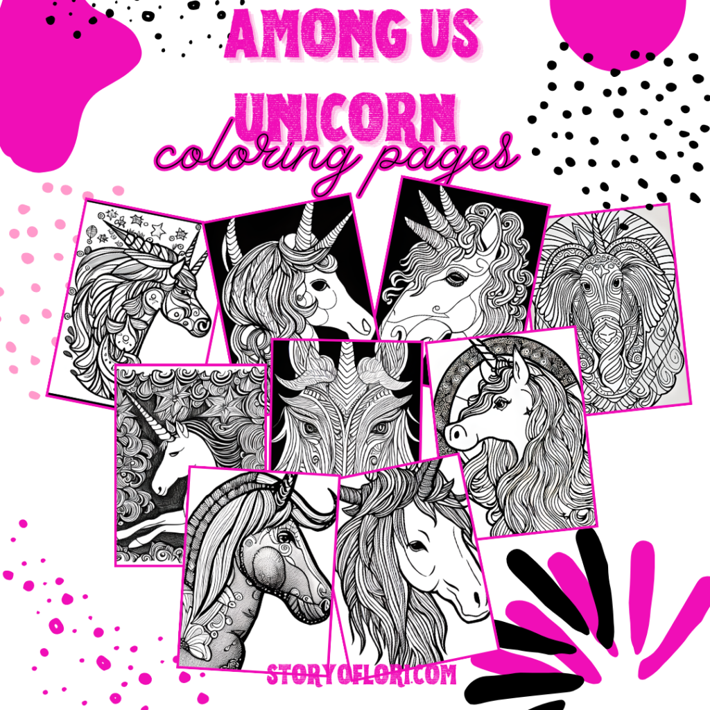 Among Us Unicorn Coloring Pages Pins Instagram Post Square